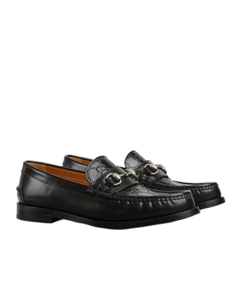 Gucci Horsebit Detail Leather Loafers In Black