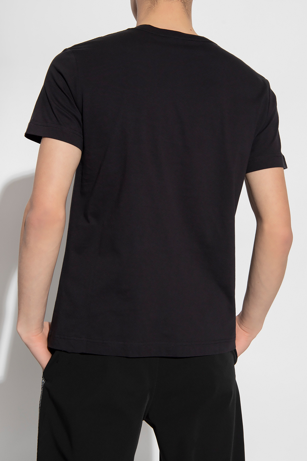 Versace Jeans Logo-print T-shirt In Black