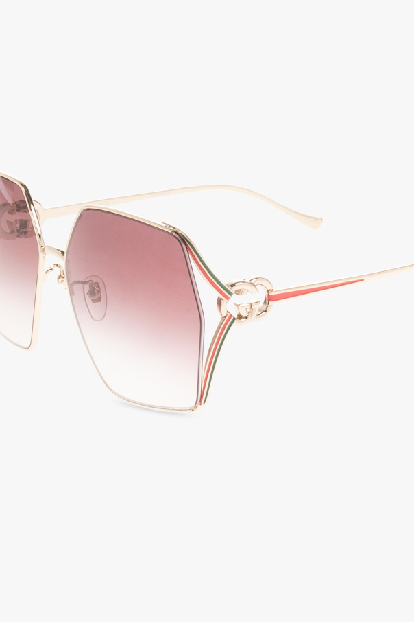 Gucci Oversized-frame Tinted Sunglasses In Pink