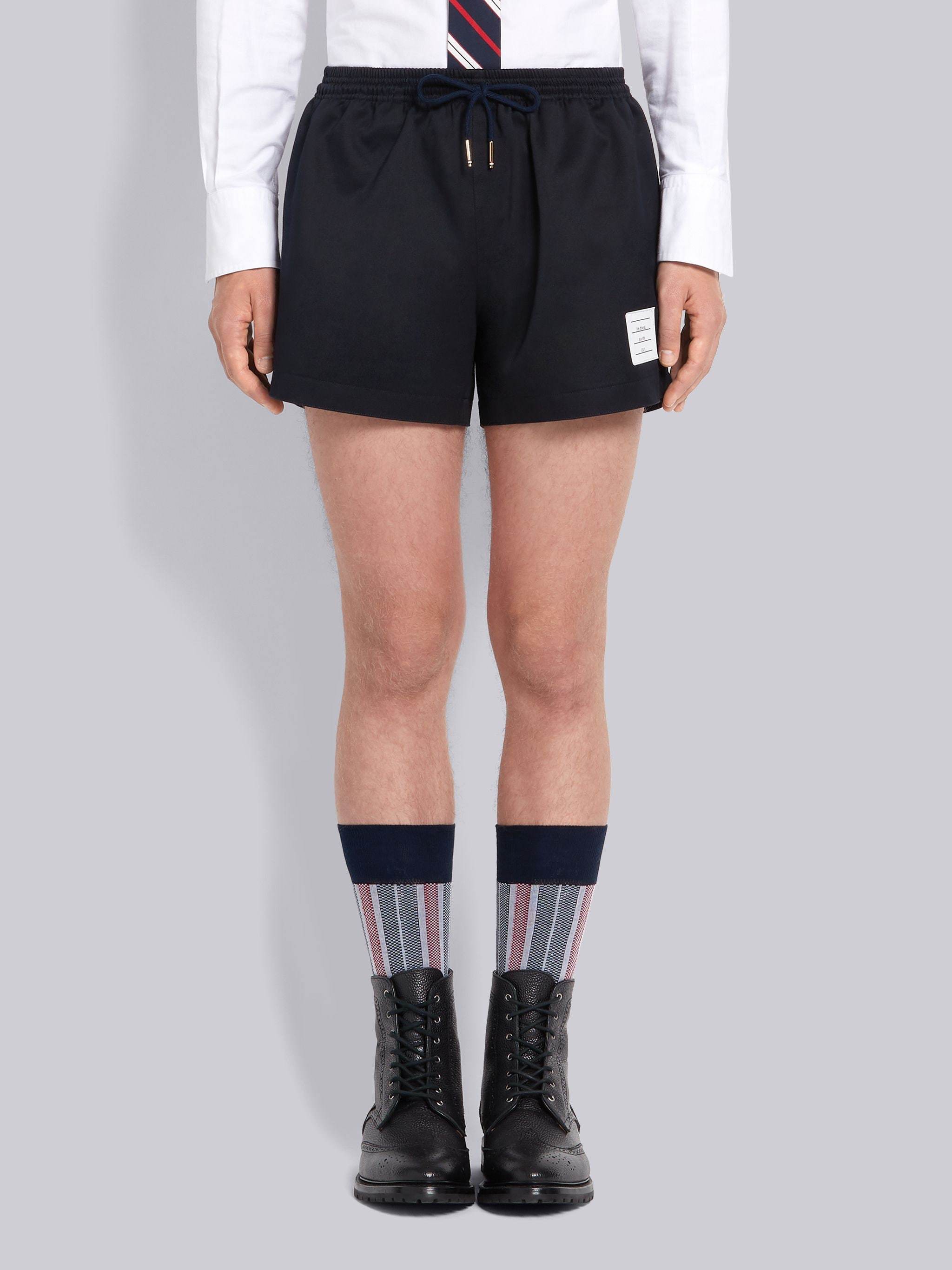 Thom Browne Drawcord Waistband Rugby Shorts In Blue