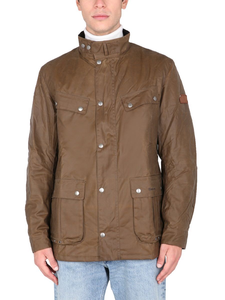 Barbour Right-collar Casual Jacket In Brown