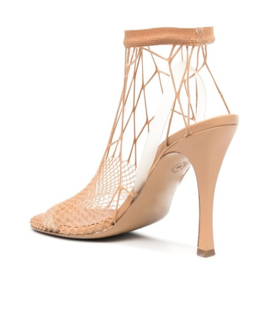 Stella Mccartney Stella 100 Fishnet Shoe Boots In Nude