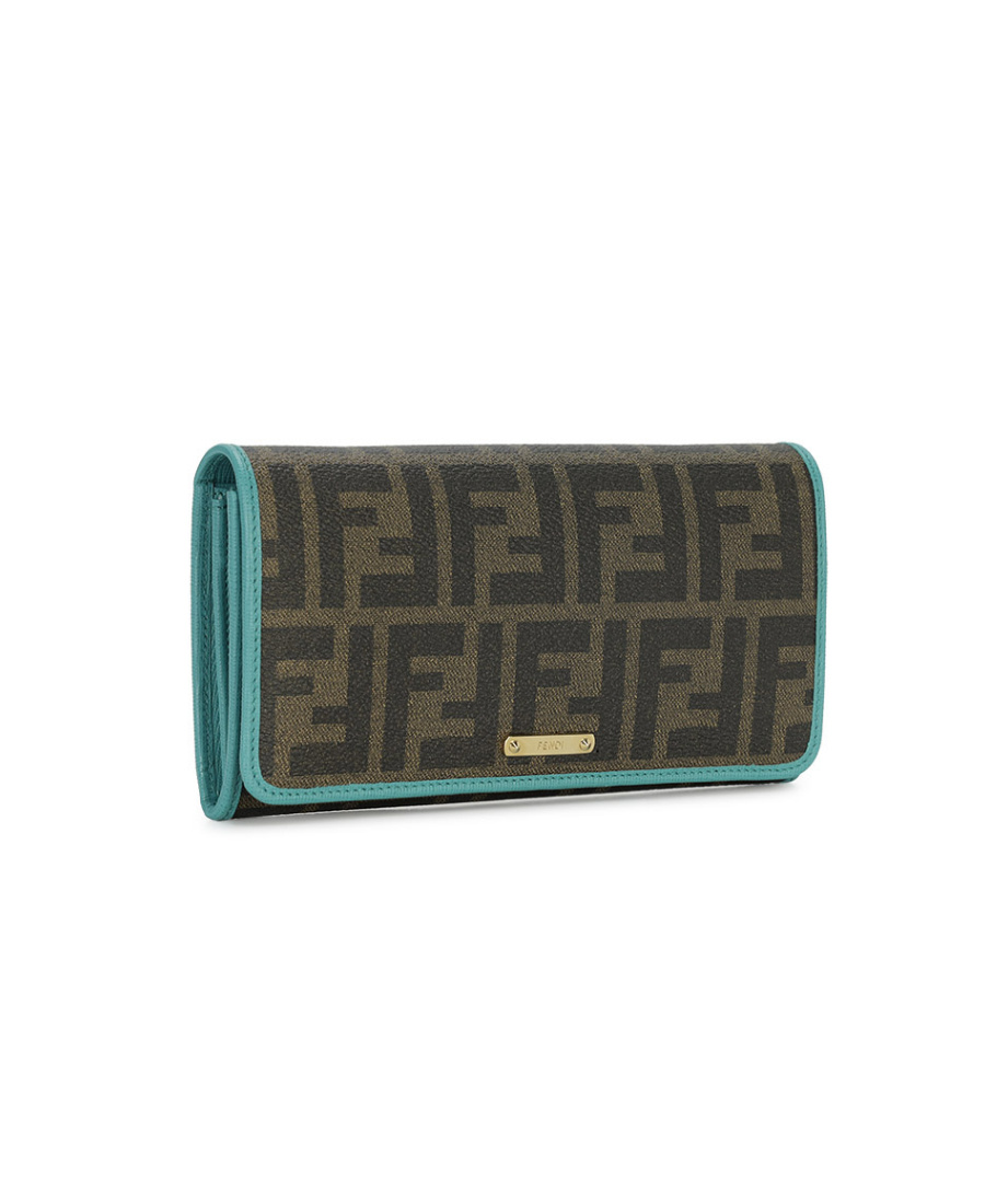 Fendi Double F Long Wallet In Black