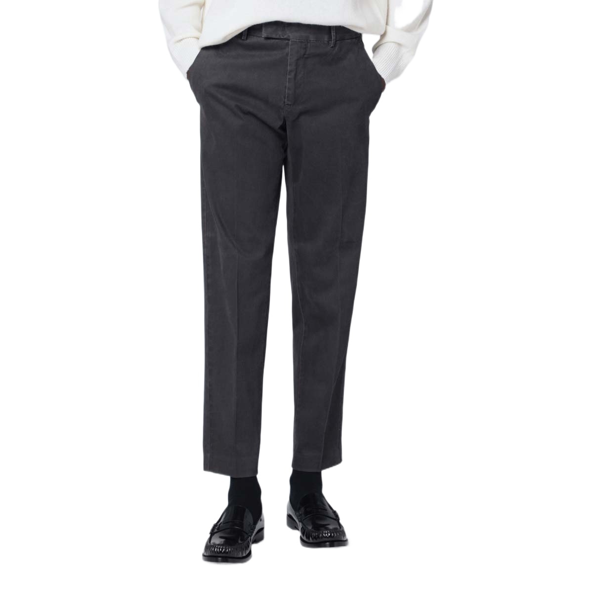 Pt Torino Belt Loop Casual Pants In Black