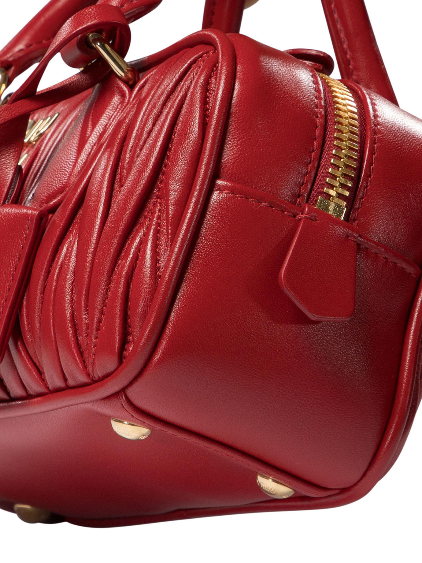 Miu Miu Arcadie Matelasse Bag In Red