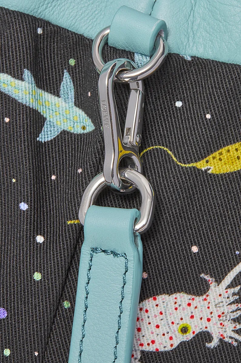 Loewe Gate Pocket Leather Crossbody Mini Bag In Blue