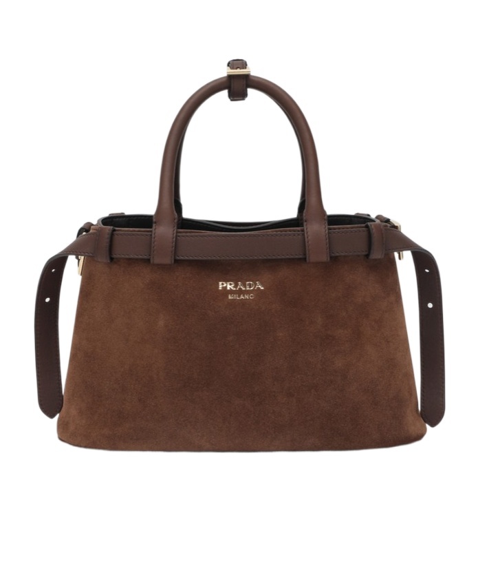 Prada Handtasche Mit Schnallendetail In Brown
