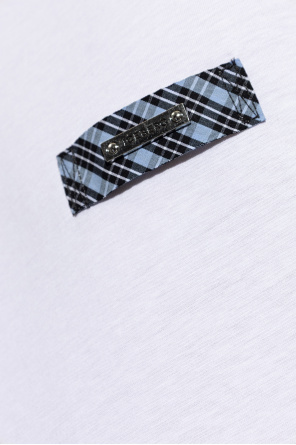 Iceberg Checked Logo Patch T-shirt In White