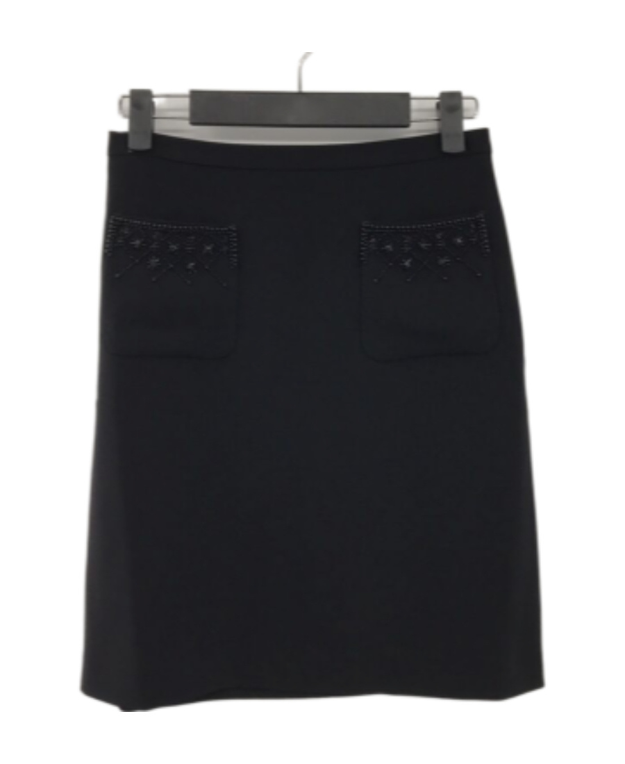 Max Mara Emblem Skirt In Black