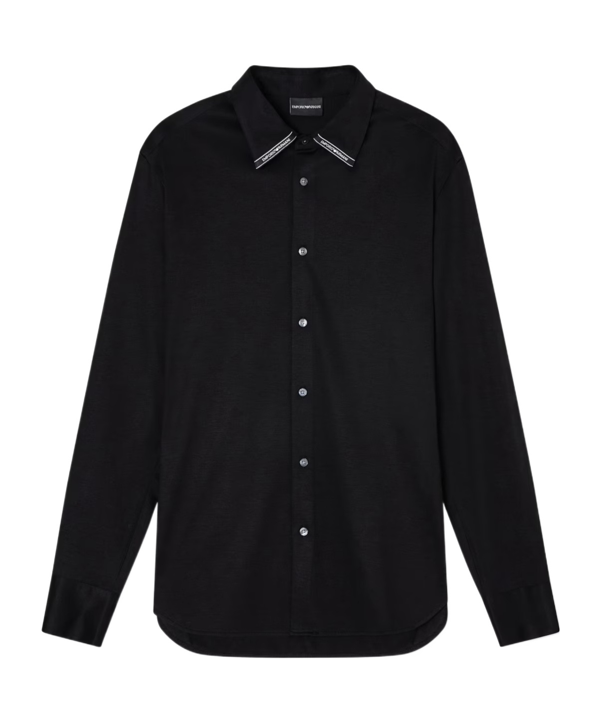 Emporio Armani Asv Lyocell-blend Jersey Shirt In Brown
