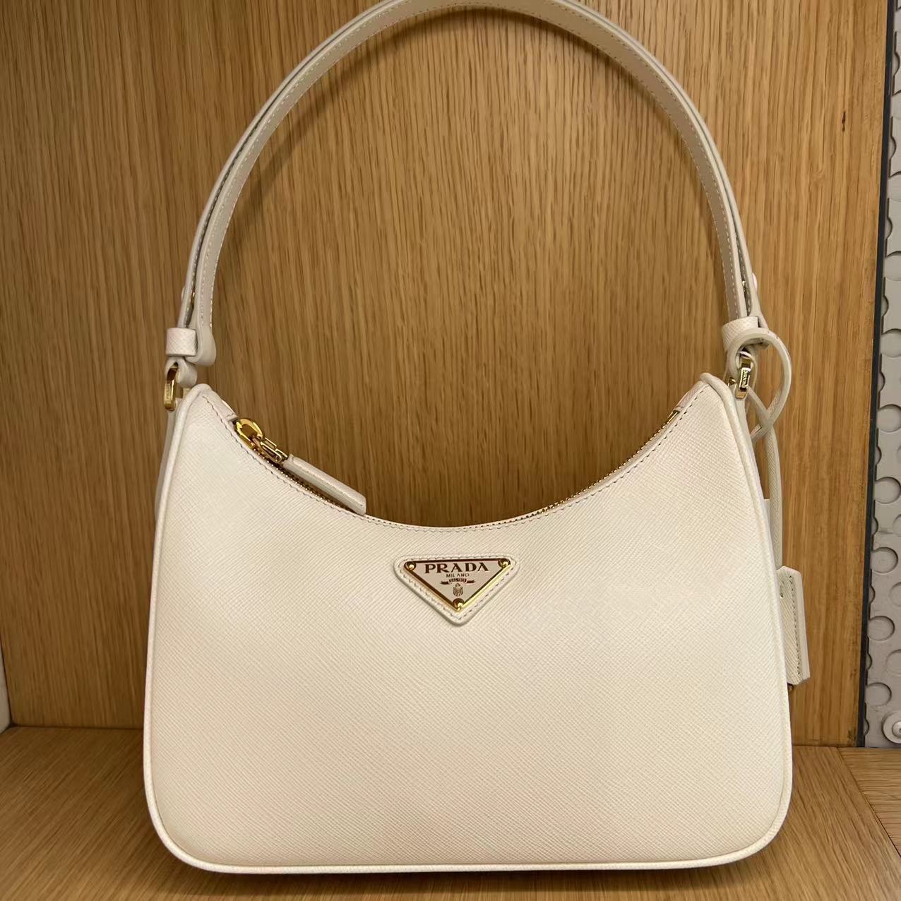 Prada Re-edition Mini Shoulder Bag In White