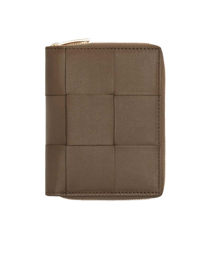 Bottega Veneta Full Zipper Wallet In Brown