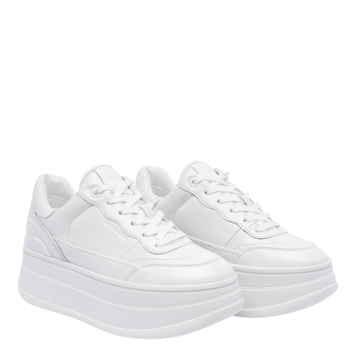 Michael Kors Hayes Embellished Leather Sneaker In White