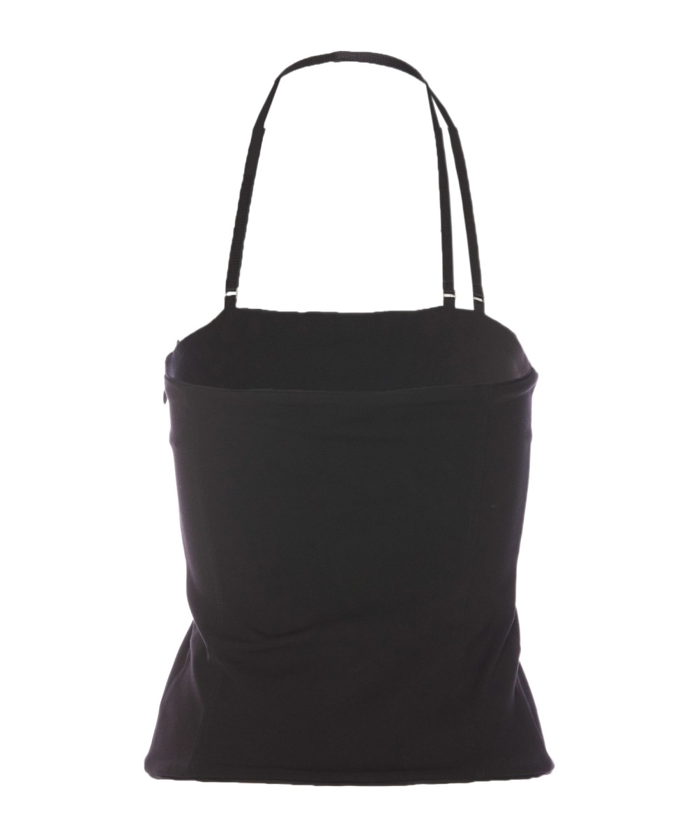 Attico Lace Collar Bustier Top In Black