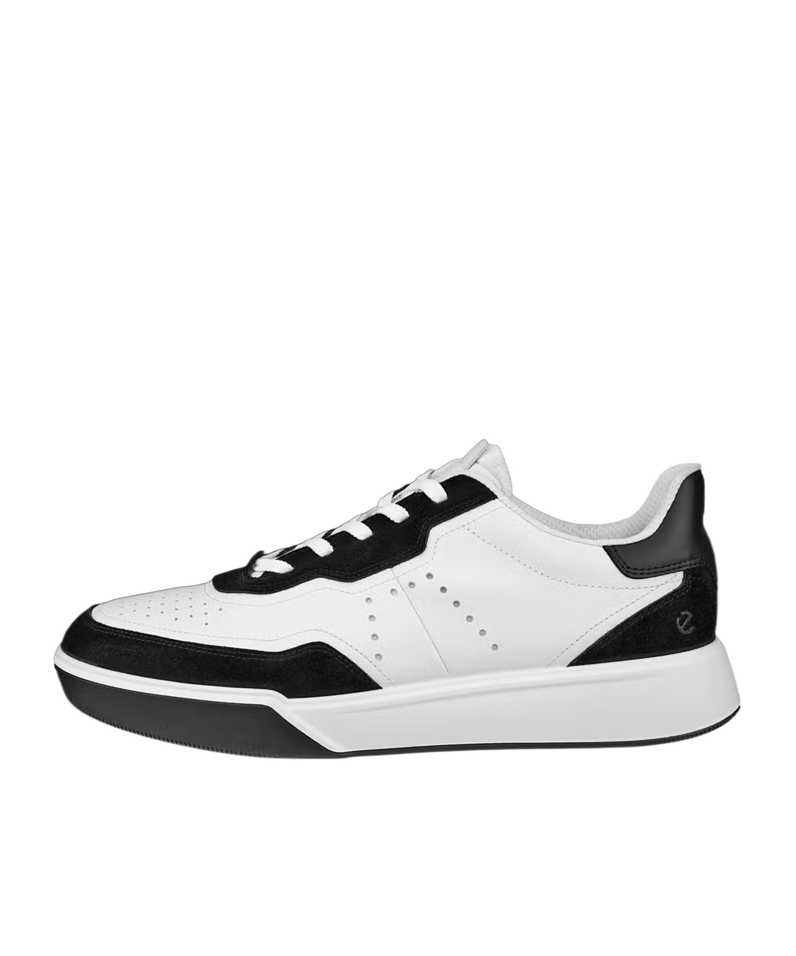 Ecco Round Toe Sneakers In White