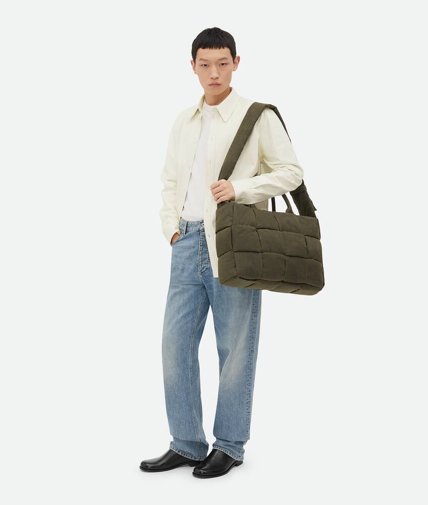 Bottega Veneta Large Arco Padded Tote Bag In Green