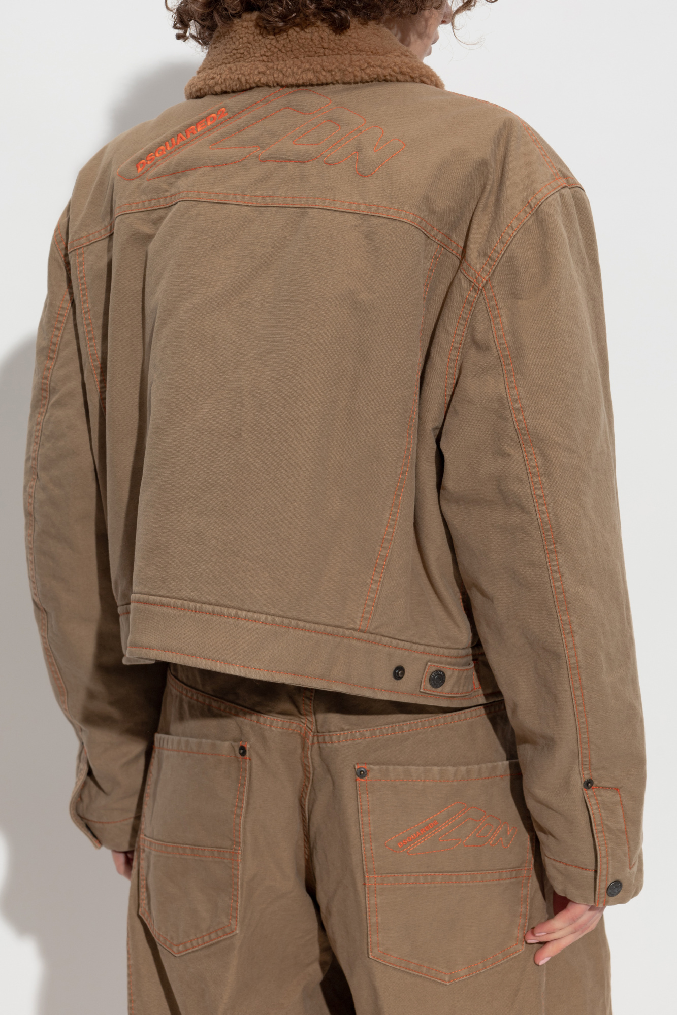 Dsquared2 Long Sleeve Casual Jacket In Brown