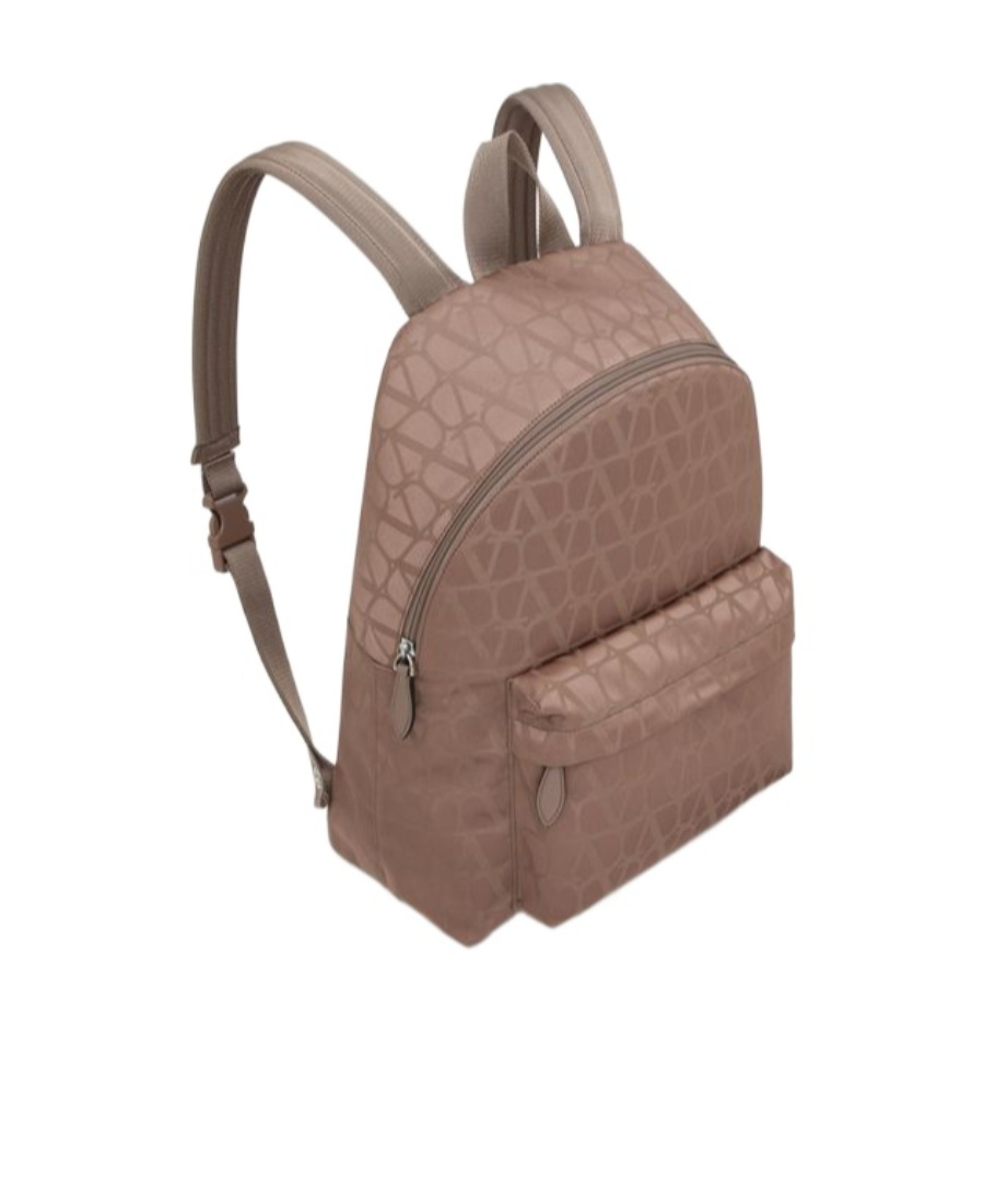 Valentino Toile Pattern Backpack In Brown