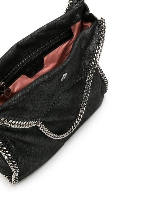 Stella Mccartney Black Large Chain Tote Handbag For Women In Black