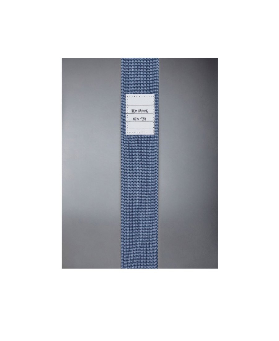 Thom Browne Double-face Jacquard Rwb Necktie In Blue