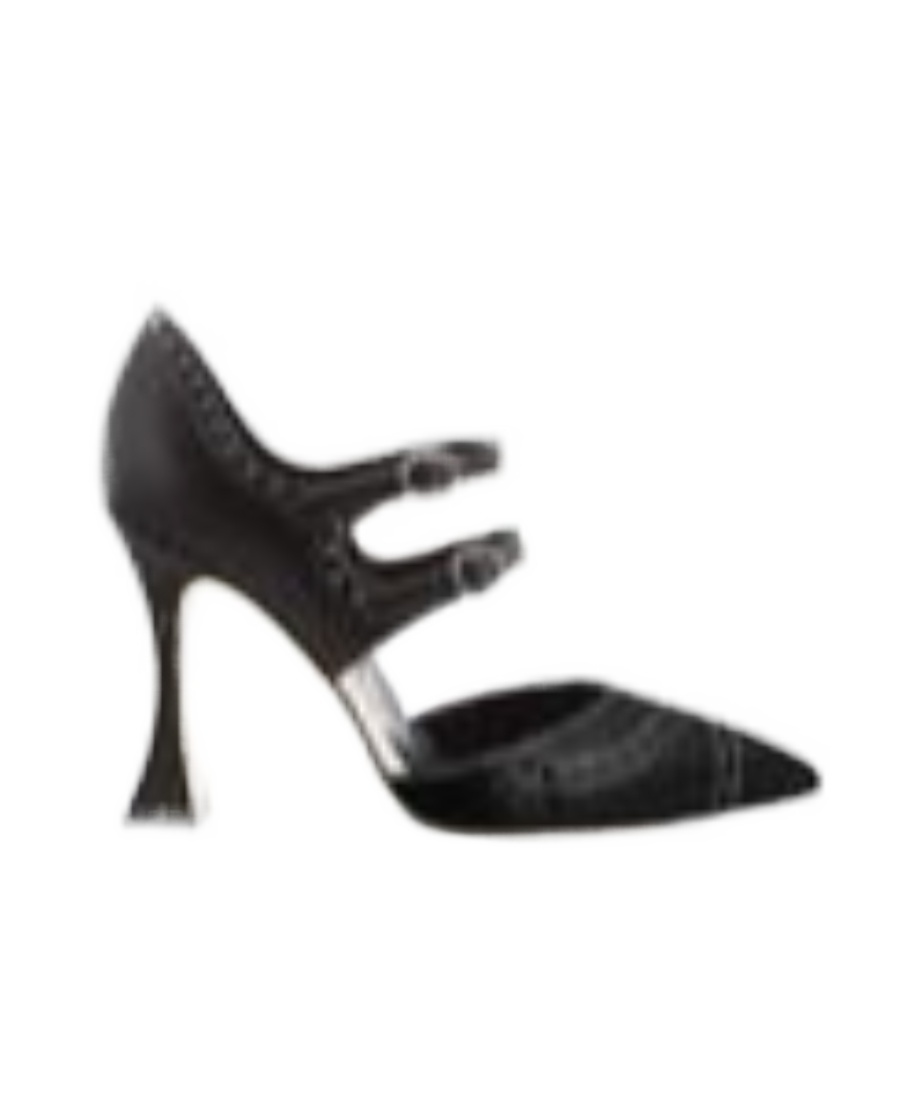 Manolo Blahnik Logo High Heels In Black