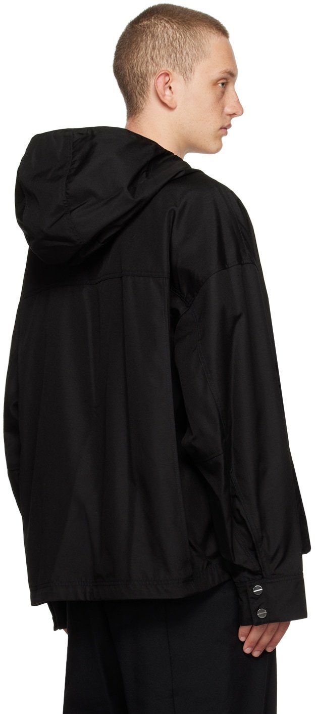 Wooyoungmi Hooded Long-sleeved Casual Jacket In Black