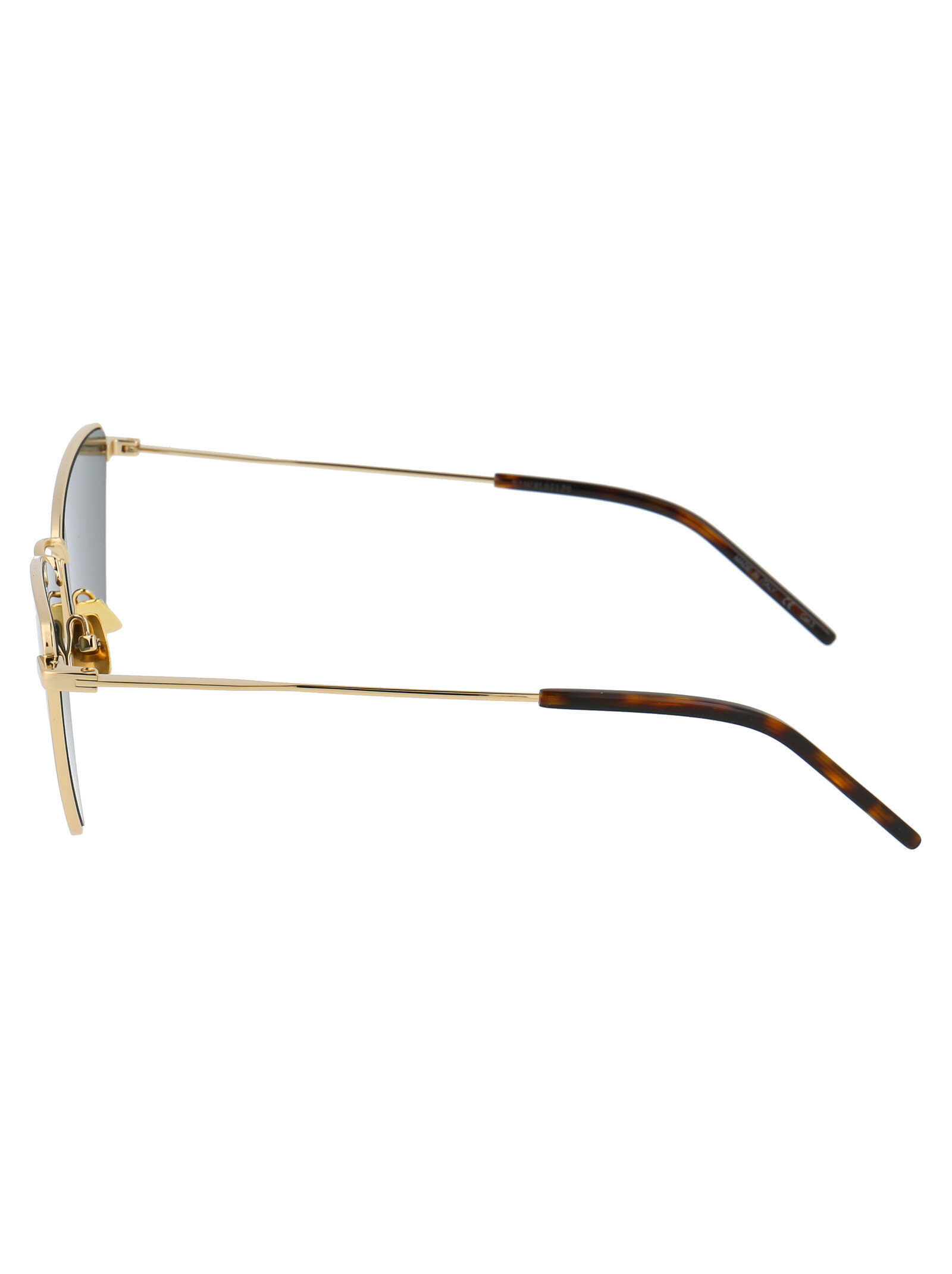 Saint Laurent Jerry Geometrical Frame Sunglasses In Gray