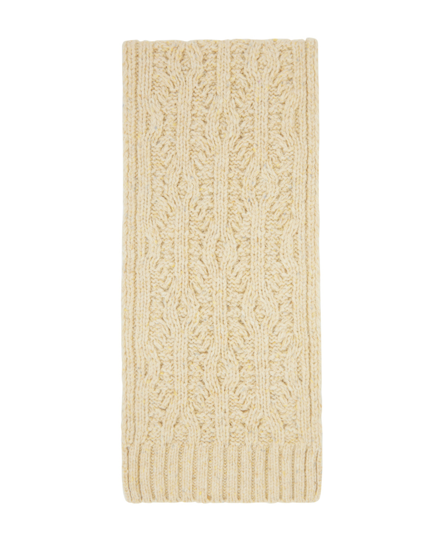 Jil Sander Cable-knit Scarf In Nude