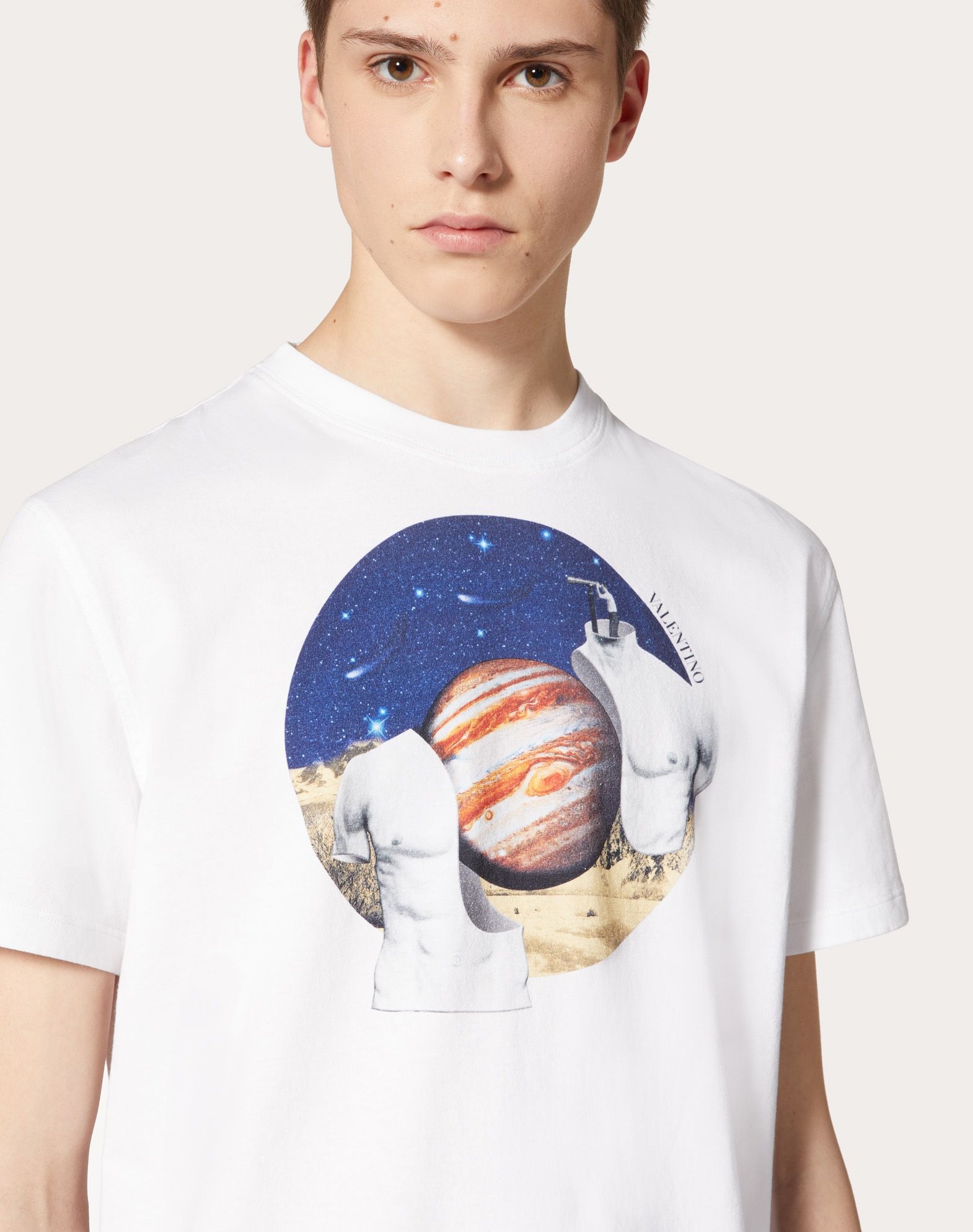 Valentino Jupiter Print T-shirt In White