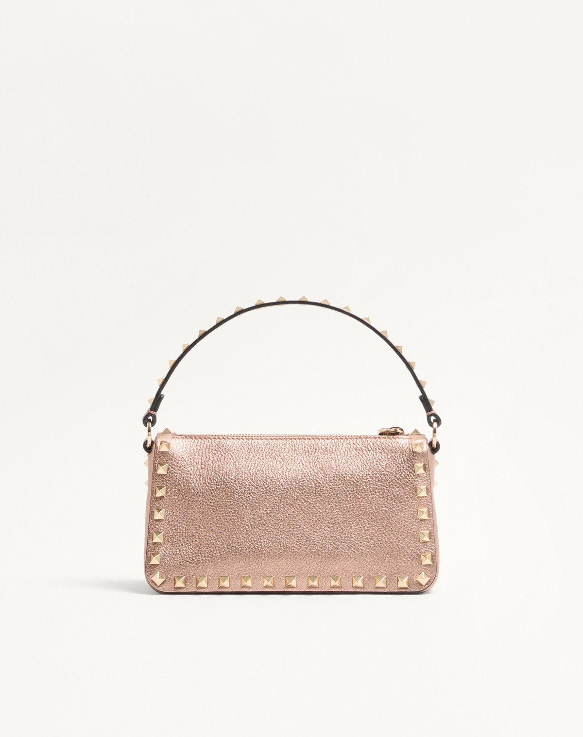 Valentino Garavani  Garavani Rockstud Small Crossbody Bag In Laminated Grainy Calfskin Leat In Pink