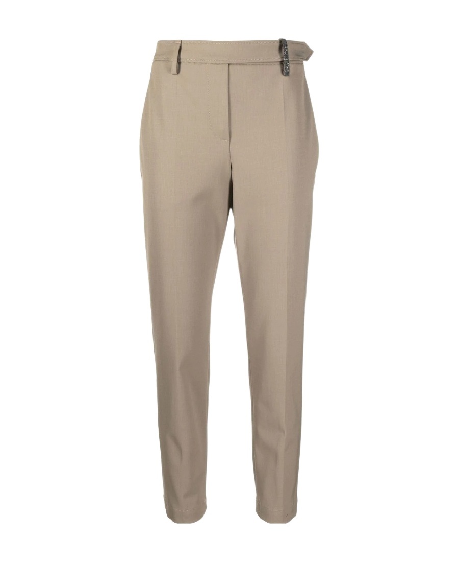 Brunello Cucinelli Cropped Tailored Trousers In Nude