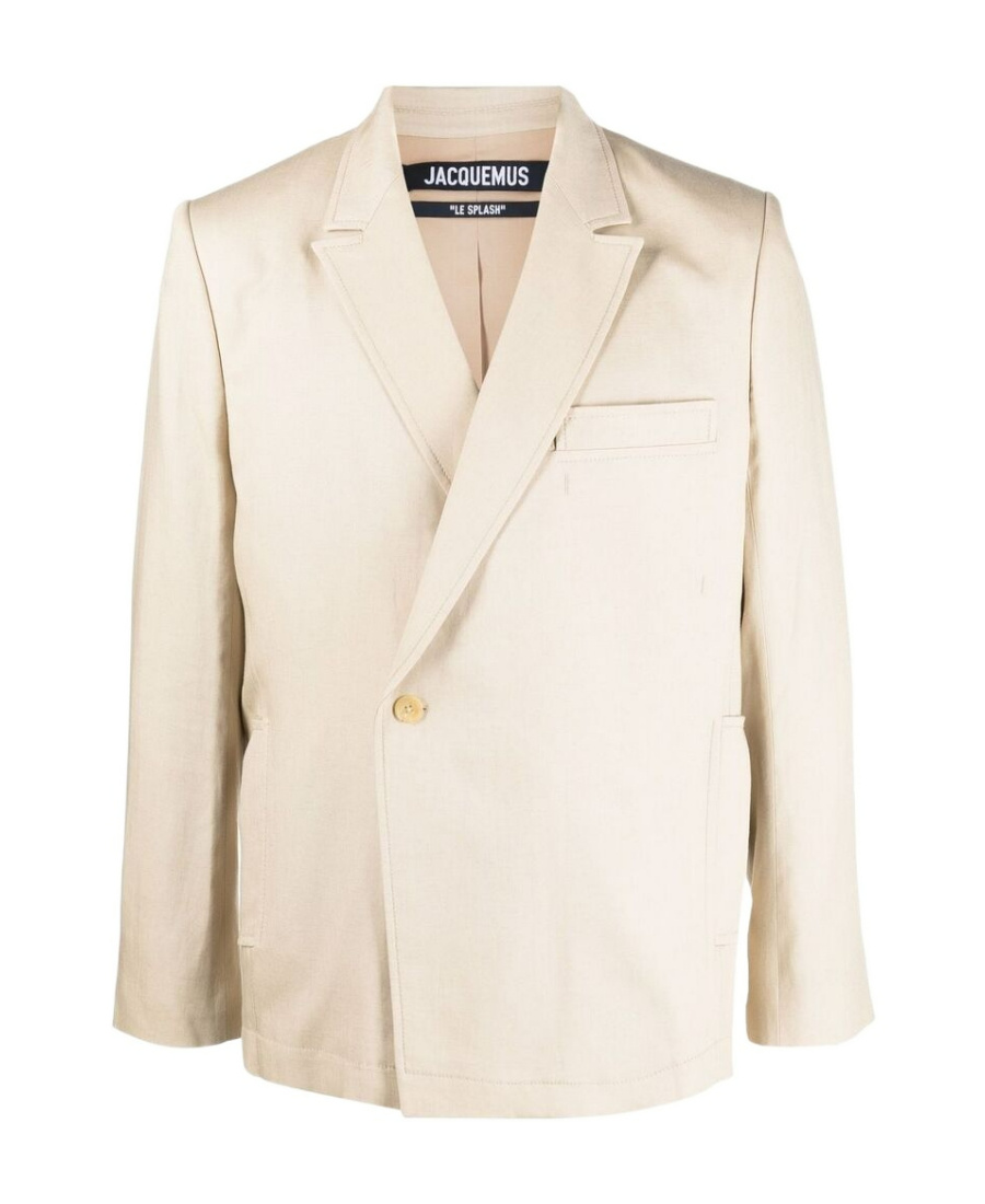 Jacquemus Off-centre Button Blazer In White