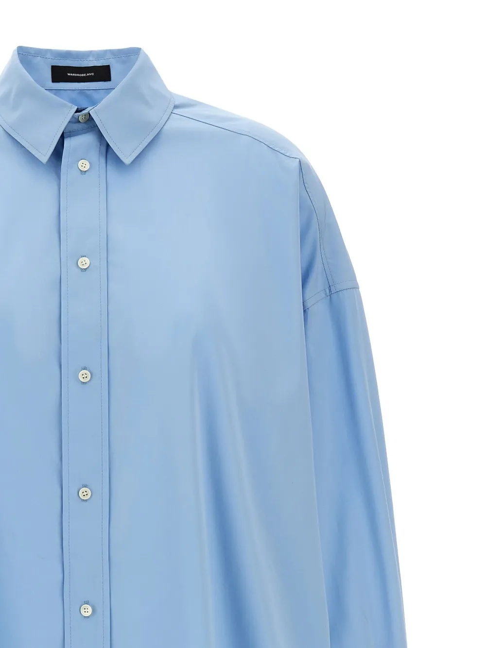 Wardrobe.nyc 'oversize Shirt Dress Mini' Dress In Blue