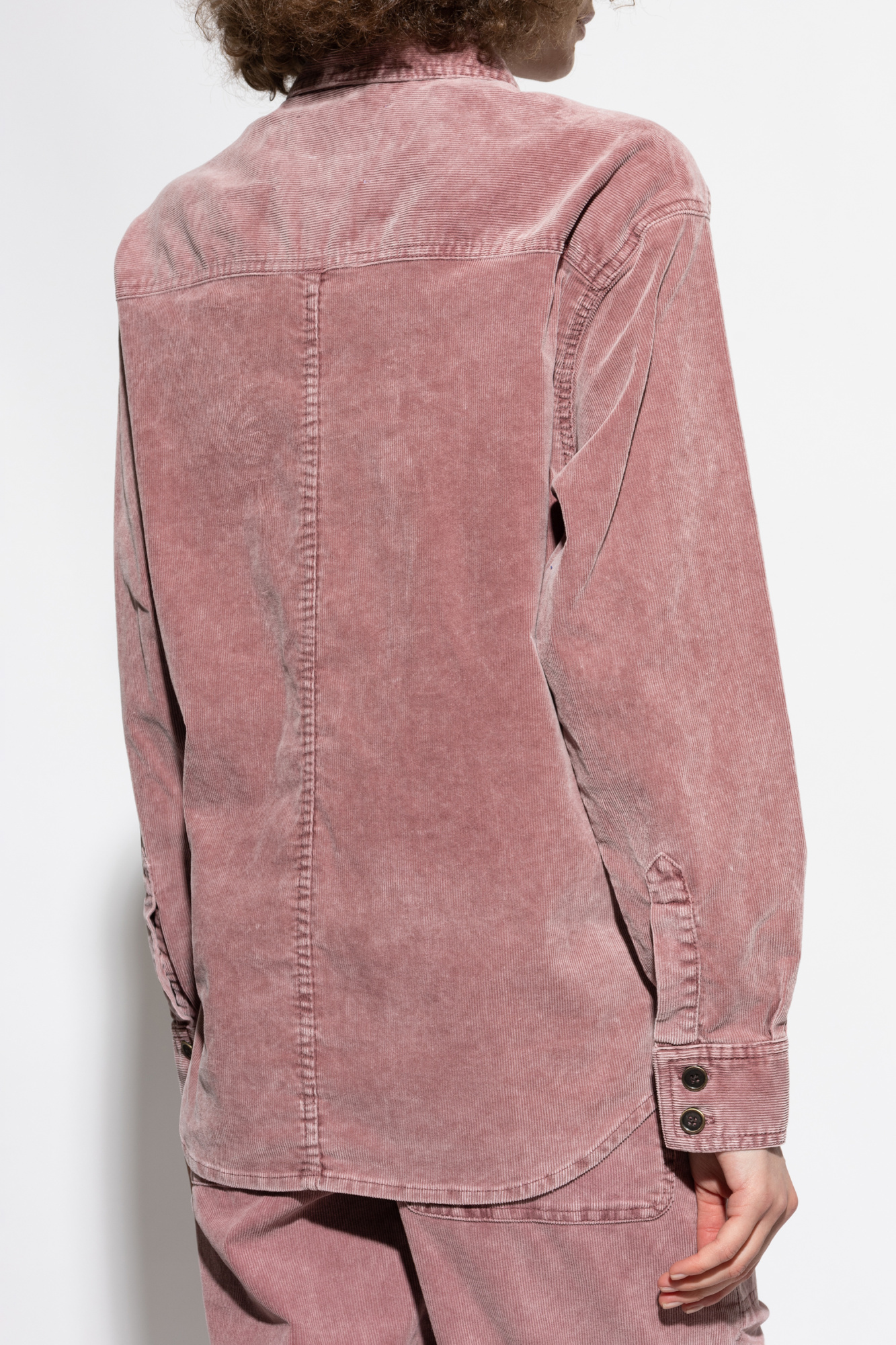 Isabel Marant Étoile Oriana Corduroy Shirt In Pink