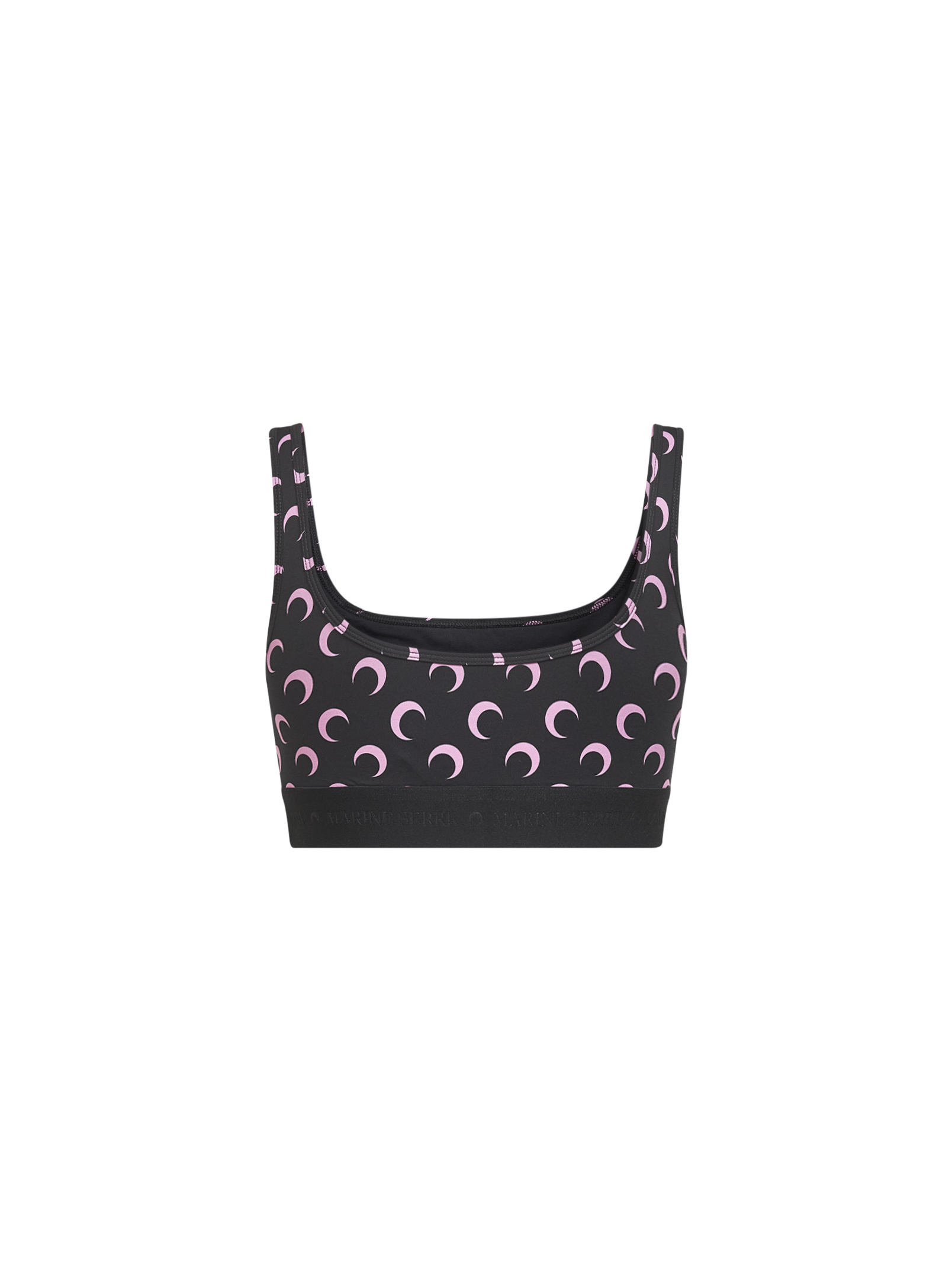 Marine Serre Moon Print Knitted Sports Vest In Black