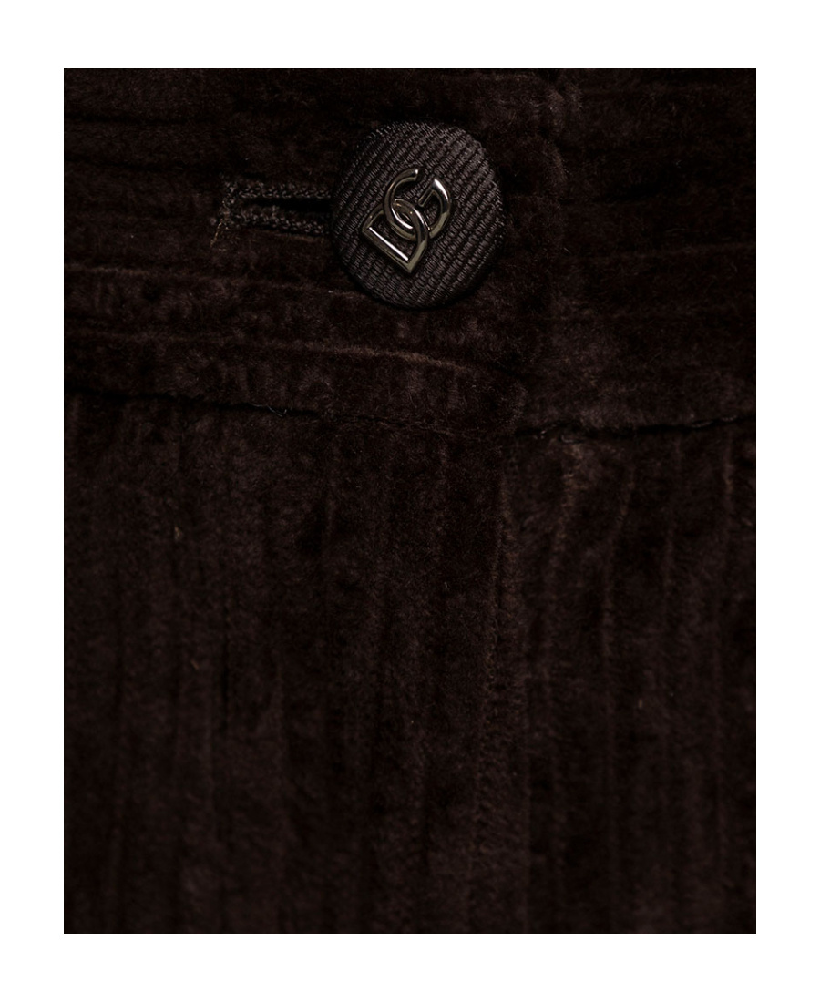 Dolce & Gabbana Women's Bell-bottom Corduroy Pants In Black