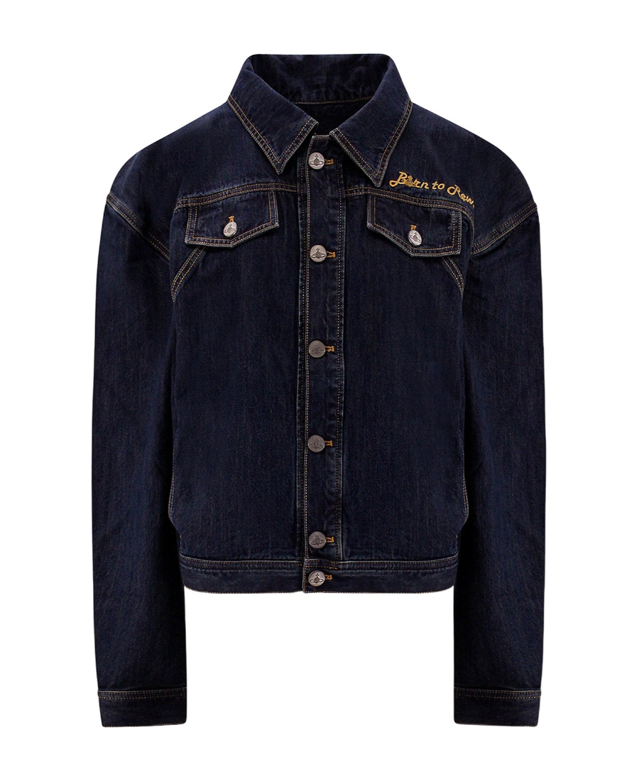 Vivienne Westwood Boxer Denim Jacket In Black