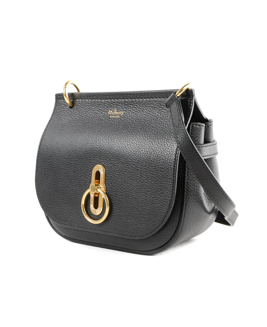 MULBERRY BLACK LOGO SHOULDER BAG