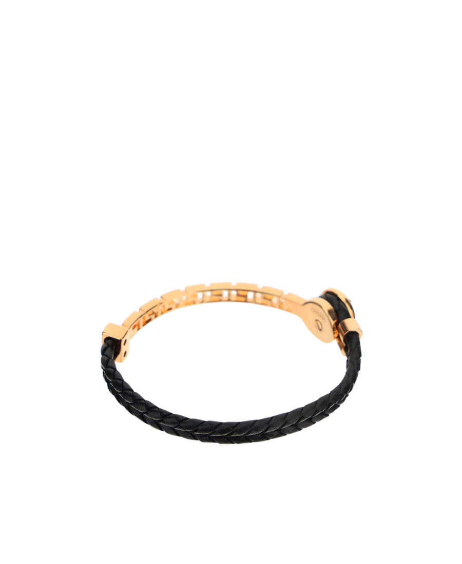 Versace Greek Key Rope Bracelet In Black