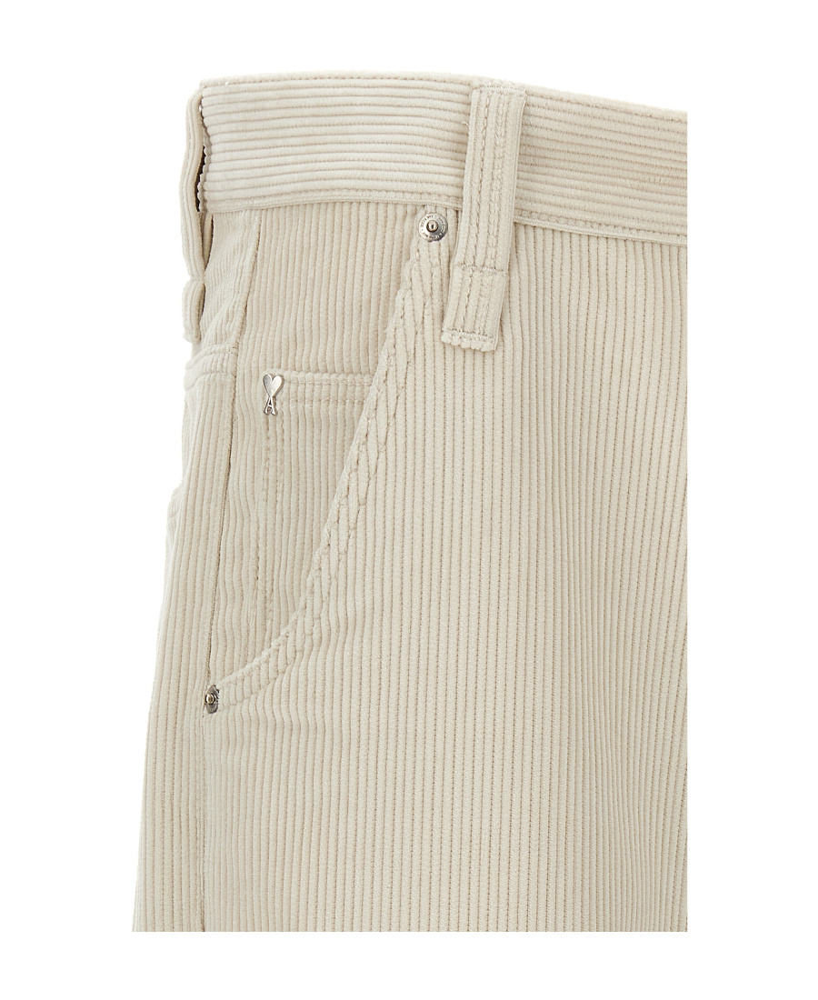 Ami Alexandre Mattiussi Belt Ring Casual Pants In Nude