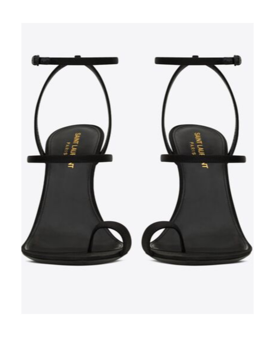 Saint Laurent Dive 110mm Silk-satin Sandals In Black