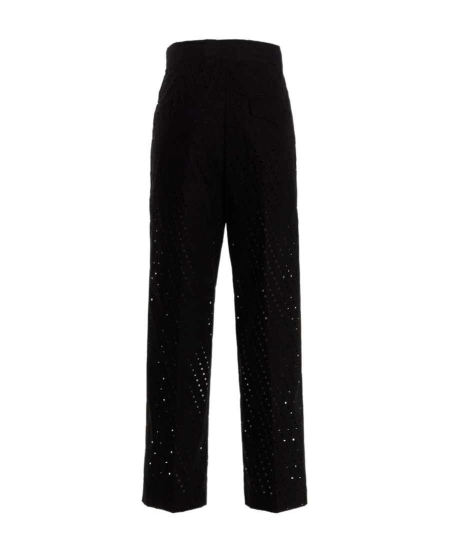Nude Black Pleated Pants In Black