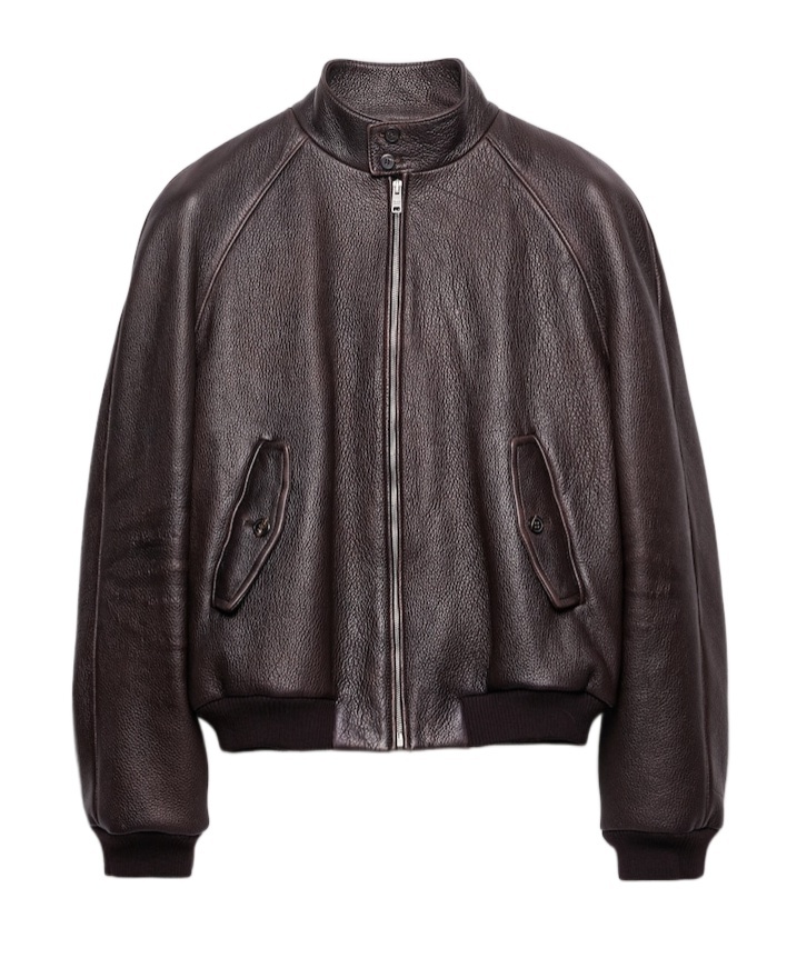 Prada Raglan-sleeve Flap-pocket Bomber Jacket In Brown