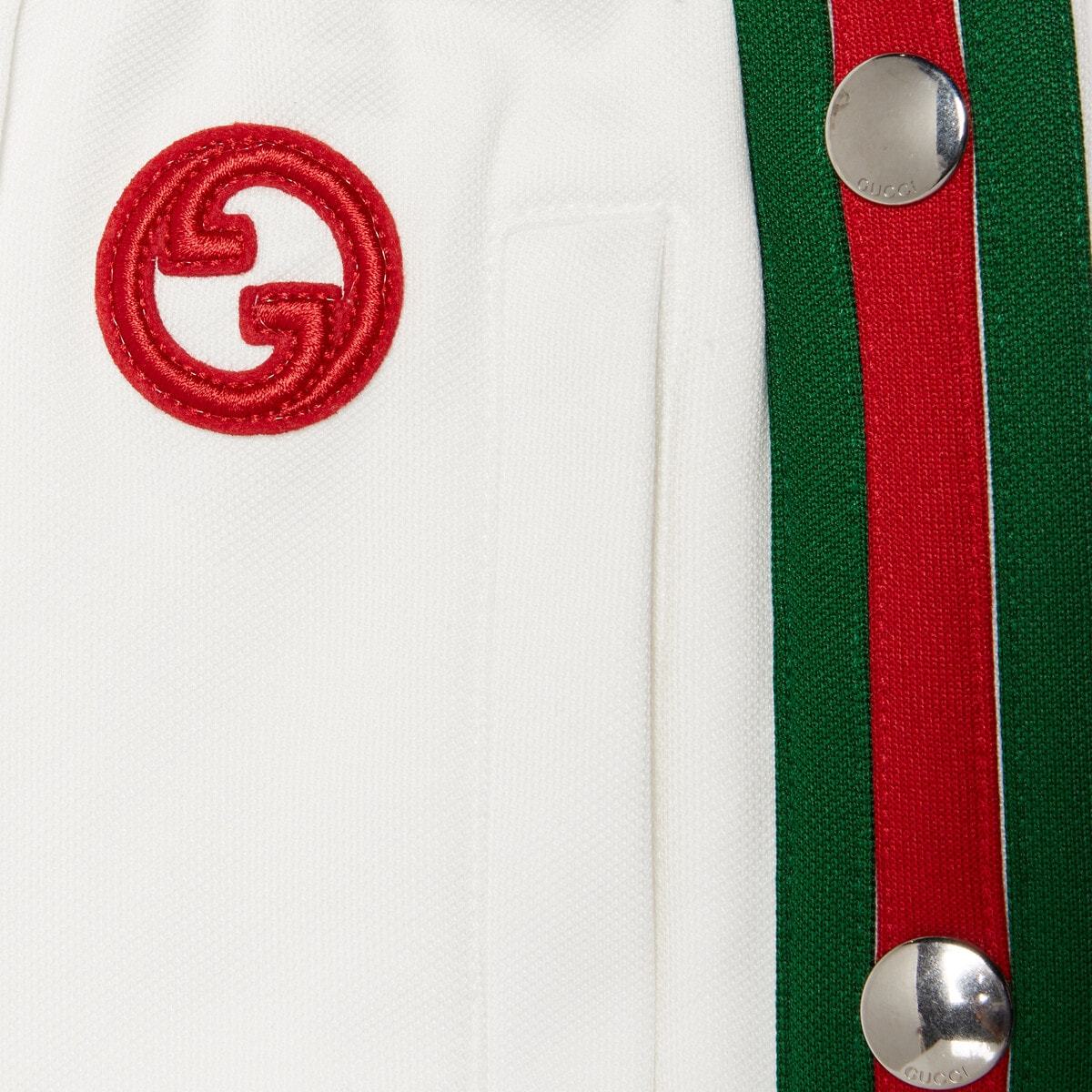 Gucci Web-stripe Press-stud Track Pants In White