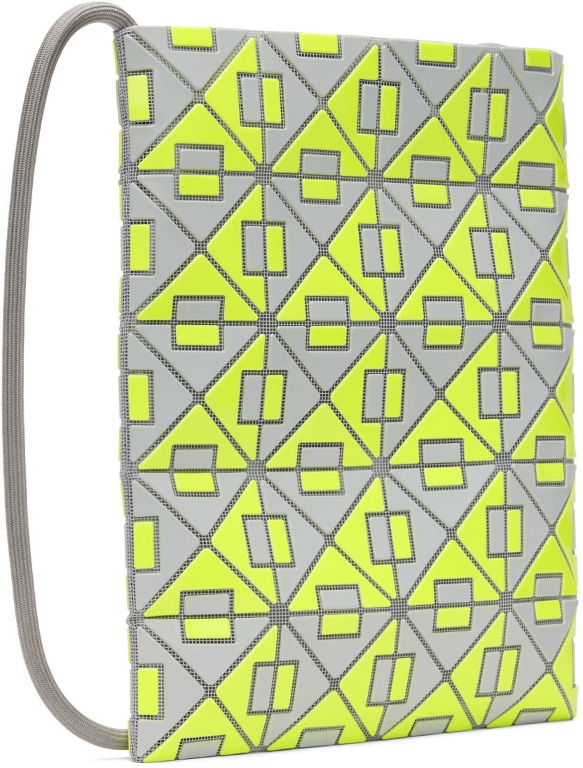 Bao Bao Issey Miyake Triangular Checkered Shoulder Bag In Green
