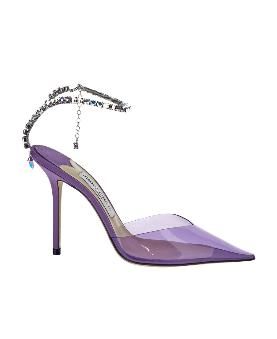Jimmy Choo Purple Saeda 100 Heels In Purple