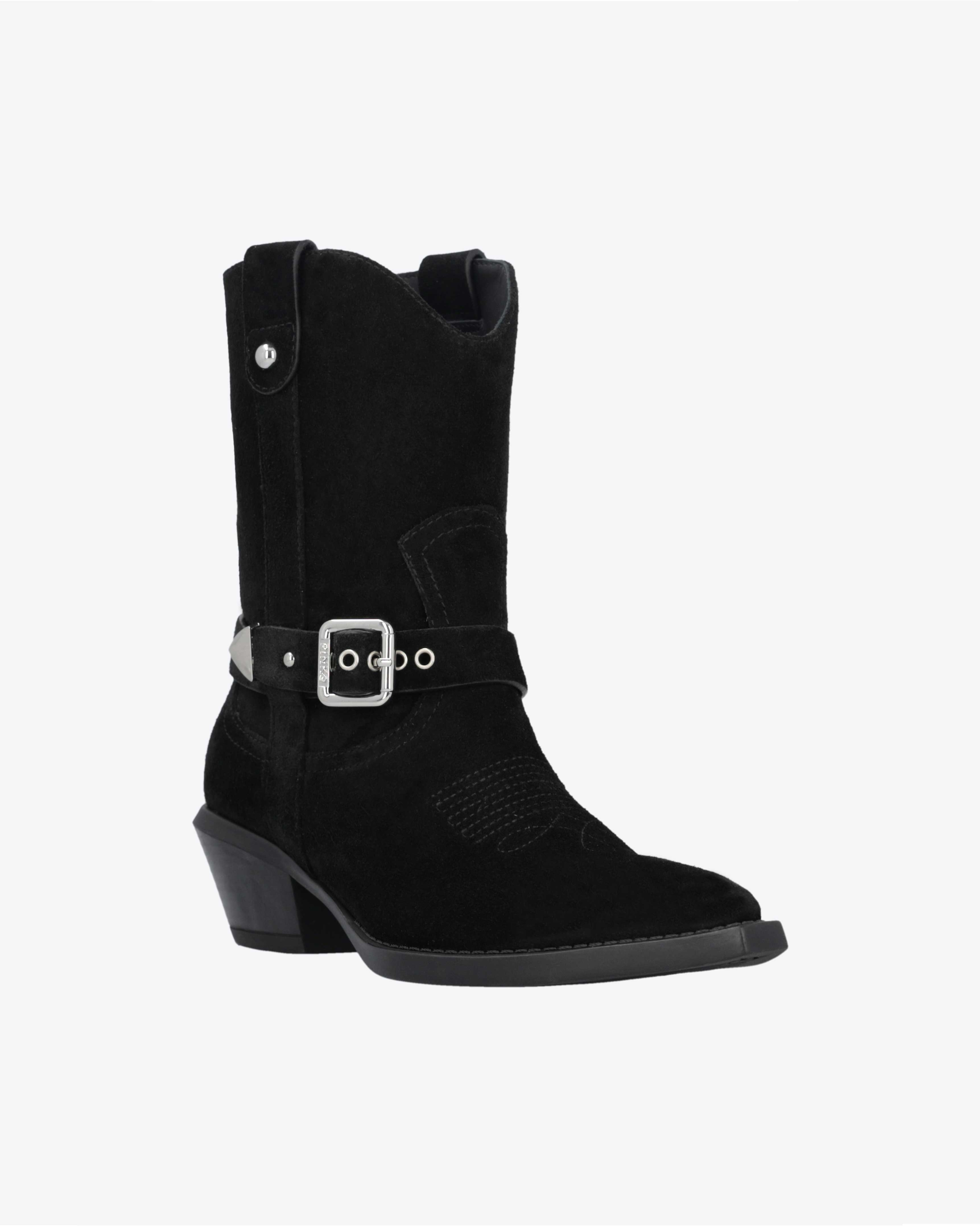 Shop Pinko Tex Suede Ankle Boots In Black