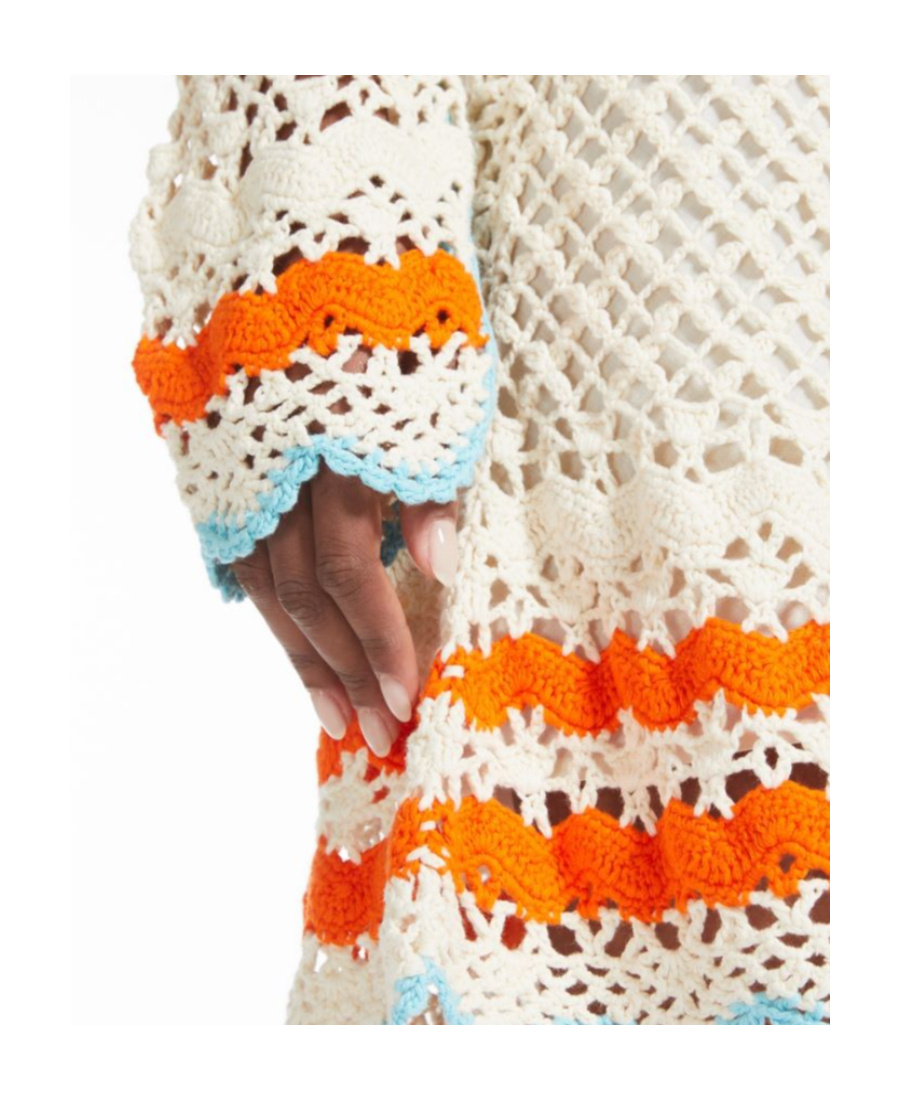Sportmax Crochet-knit Mini Dress In White