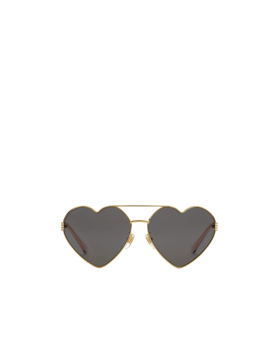 Gucci Heart-frame Sunglasses In Gray