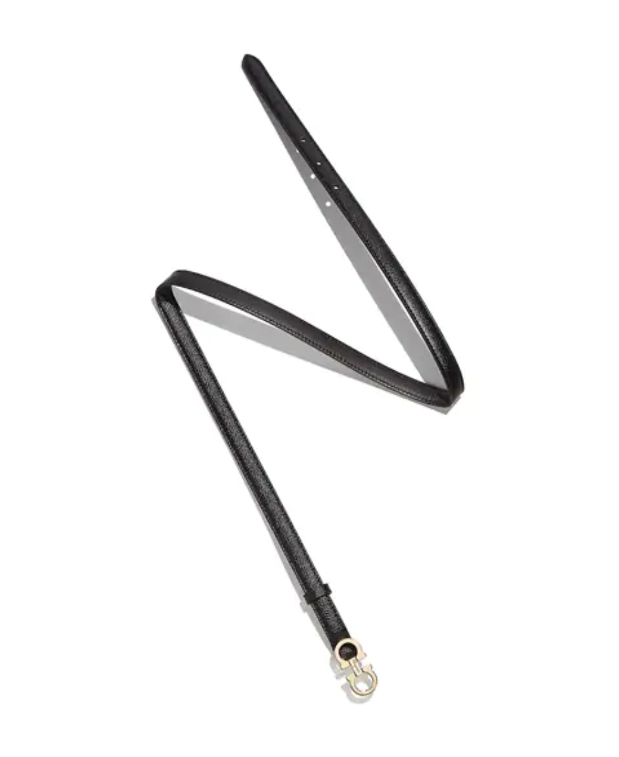 Ferragamo Fo Donna 1.5 Lthr Thin Blt In Black